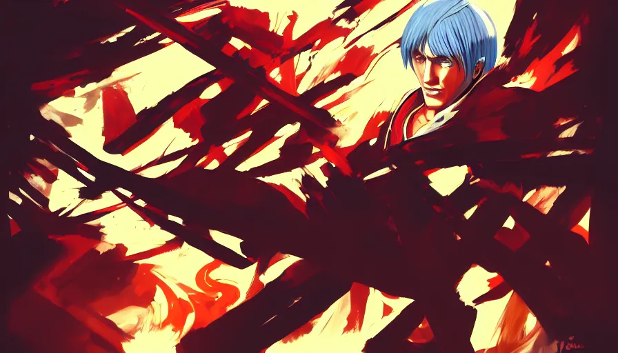 Image similar to concept art from kof snk 2 0 0 0 by jama jurabaev, cel shaded, cinematic shot, trending on artstation, high quality, brush stroke, amusement park on a old civilization