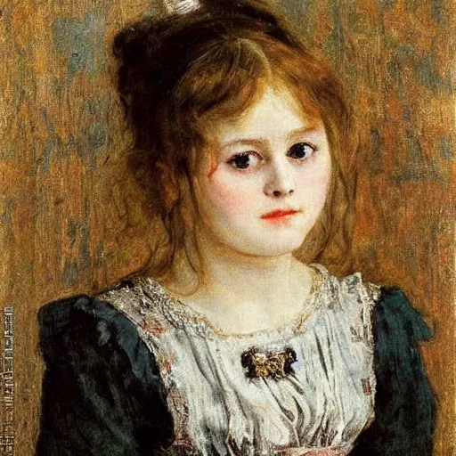 Prompt: silesian girl by alfred stevens