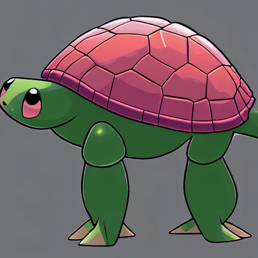 Prompt: illustration of an new pokemon inspired by an turtle, in pokemon artstyle, extremely coherent