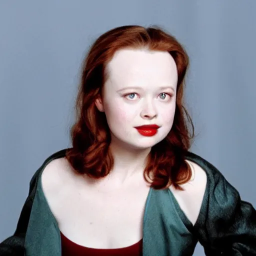 Prompt: Thora Birch wearing an ant helmet