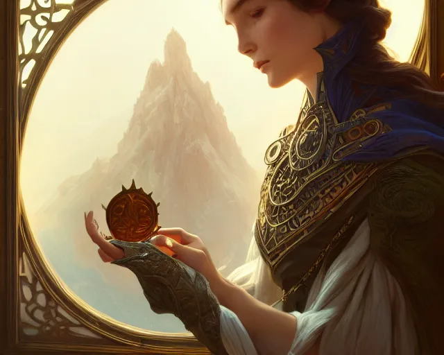 Prompt: photography of georg jensen, deep focus, d & d and mtg, fantasy, intricate, elegant, highly detailed, digital painting, artstation, concept art, matte, sharp focus, illustration, hearthstone, art by artgerm and greg rutkowski and alphonse mucha