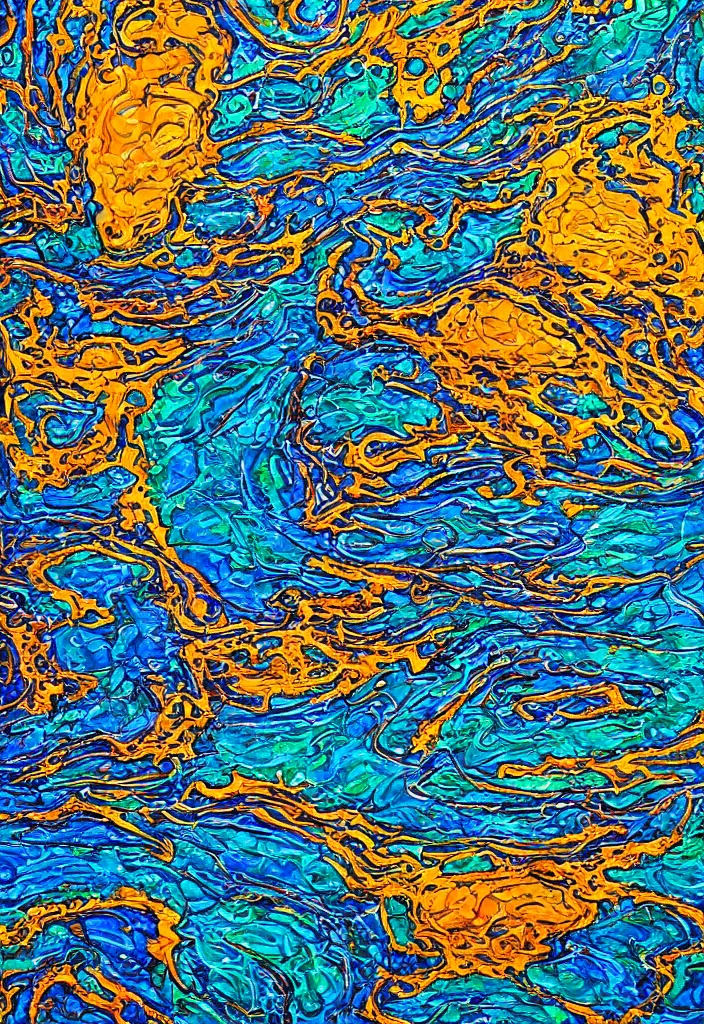 Image similar to highly detailed abstract art about drowning slowly