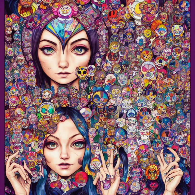 Image similar to DMT City by jeremiah ketner, Martine Johanna and Takashi Murakami, and Sandra Chevrier, digital art