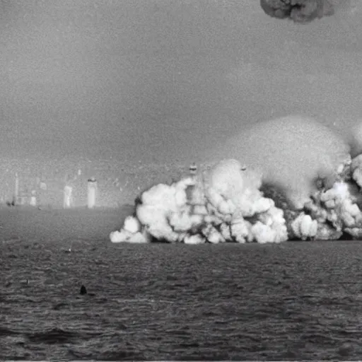 Prompt: a nuke bomb explosion in Venice