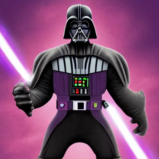 Prompt: thanos force choking darth vader