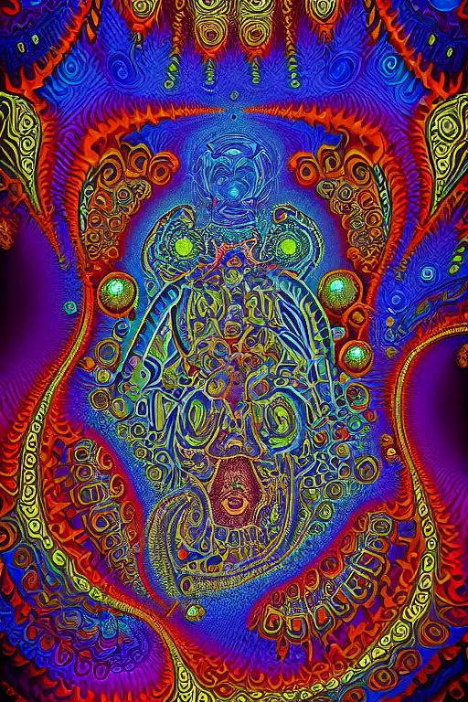 Image similar to Flowing lettering that says The Bozone, Fillmore concert poster for The Bozone by Robert Crumb, by Victor Moscoso, by Laurie Lipton, black light velvet poster, intricate paisley filigree, Bozo the clown. Clown motif, Shiny bulbous red clown nose at the center of an infinite fractal mandala tunnel of clowns, Unreal Engine, Cryengine, Artstation