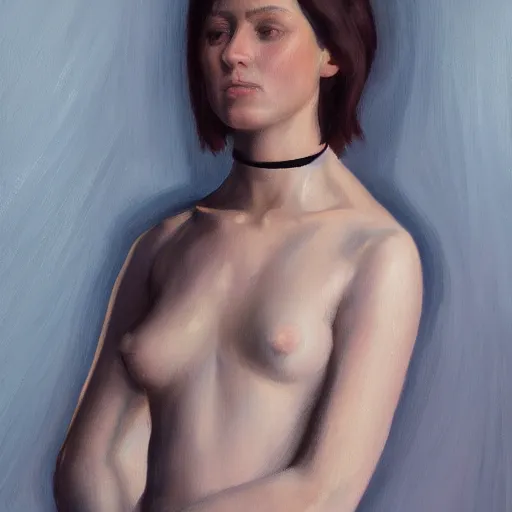Prompt: an arched woman, oil painting, pale colors, high detail, 8 k, wide angle, trending on artstation,