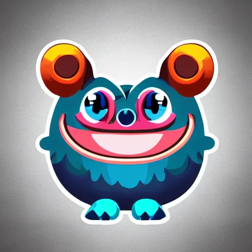 Prompt: cute monster, vector staravia sticker art, clean background, cronobreaker, beeple game icon