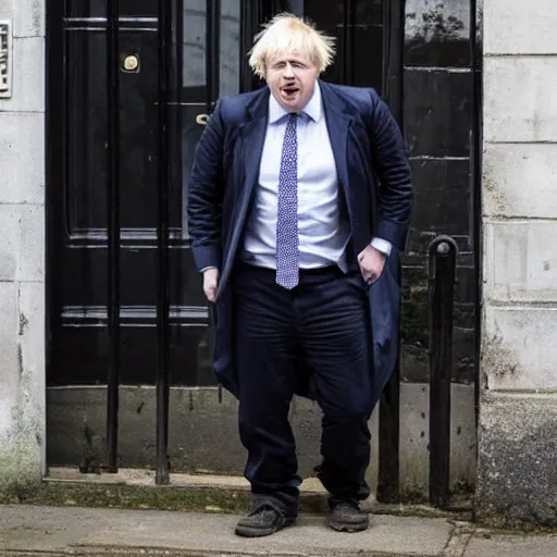 Prompt: Boris Johnson in a crack house