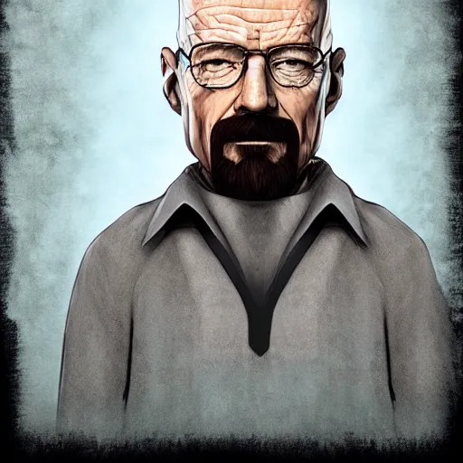 Image similar to walter white as a wizard from dungeons and dragons, digital art, portrait, trending on artstation