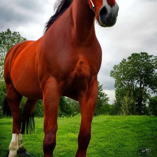 Image similar to a full shot of a horse