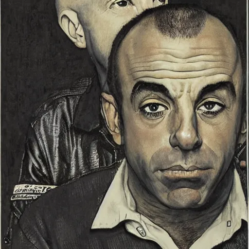 Image similar to joe rogan by norman rockwell