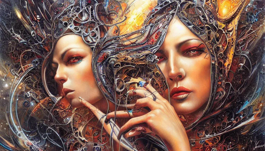 Image similar to Techno artwork, by karol bak