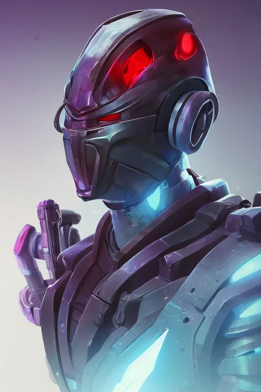 Image similar to epic mask helmet robot ninja portrait stylized as fornite style game design fanart by concept artist gervasio canda, behance hd by jesper ejsing, by rhads, makoto shinkai and lois van baarle, ilya kuvshinov, rossdraws global illumination radiating a glowing aura global illumination ray tracing hdr render in unreal engine 5