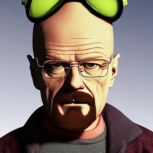 Prompt: walter white from breaking bad in a pixar 3 d movie