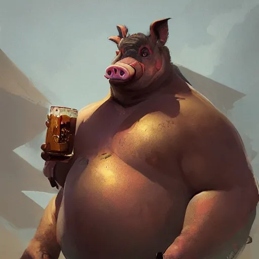 Image similar to 🍺🐷 digital Art, Greg rutkowski, Trending artstation,cinematic