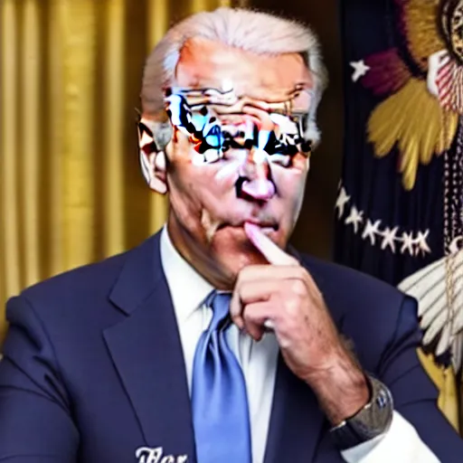 Prompt: joe biden smoking a blunt