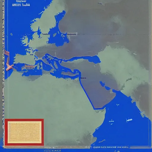 Image similar to general battle plan for the invasion of the soviet union in 1 9 4 0 the plan is mark with a blue line present the movement by greg rutkowski