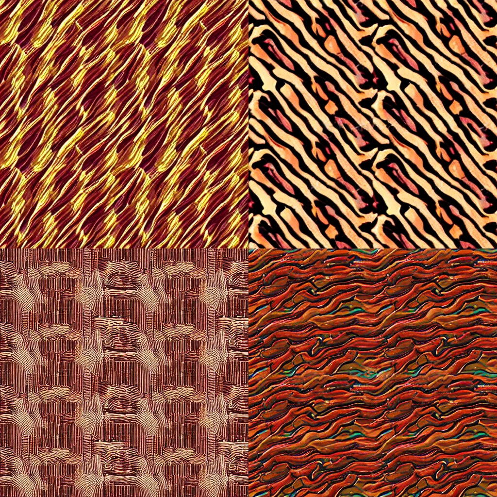 Prompt: bacon weave seamless texture