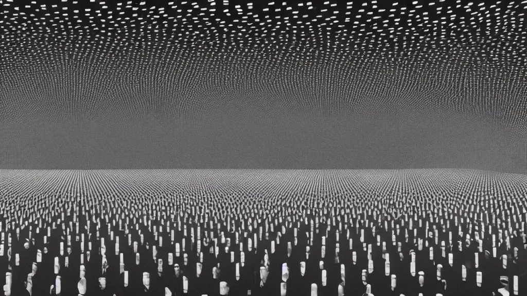 Image similar to the newest masterpiece of salvador dali and ryoji ikeda, it is called ; time doesn't exist