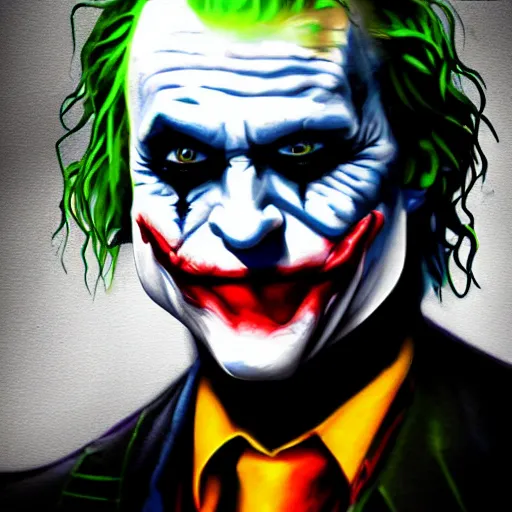 Image similar to The Joker water painting 4k detail