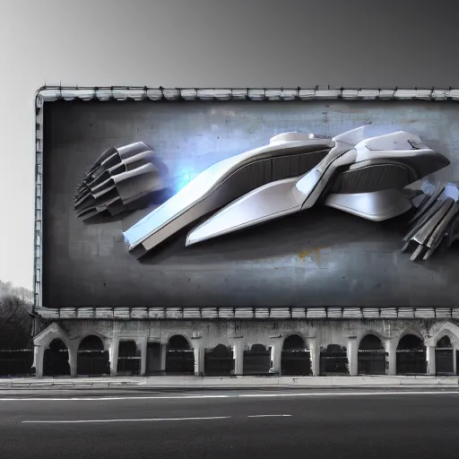 Image similar to sci-fi cars : wall near structure on : the coronation of napoleon painting : and digital billboard in the middle, in style of zaha hadid, suprematism composition, unreal engine 5, keyshot, octane, artstation trending, ultra high detail, ultra photo realistic, 8k, 16k, in plastic, dark, tilt shift,