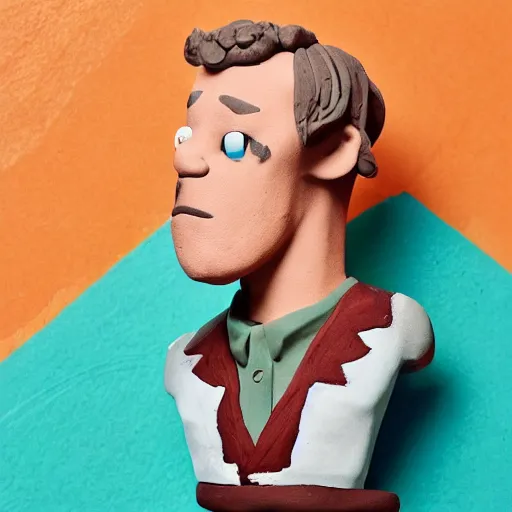 Image similar to diplo made of clay, claymation