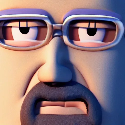 Image similar to Walter White as Gru in Despicable Me, artistic, 8k, cinematic, accurate, symetric, face, dramatic lighting, pastel colours, hdr