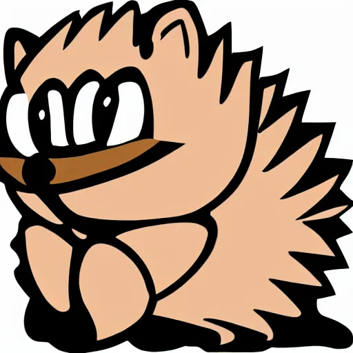 Image similar to twitch emote of a cute hedgehog