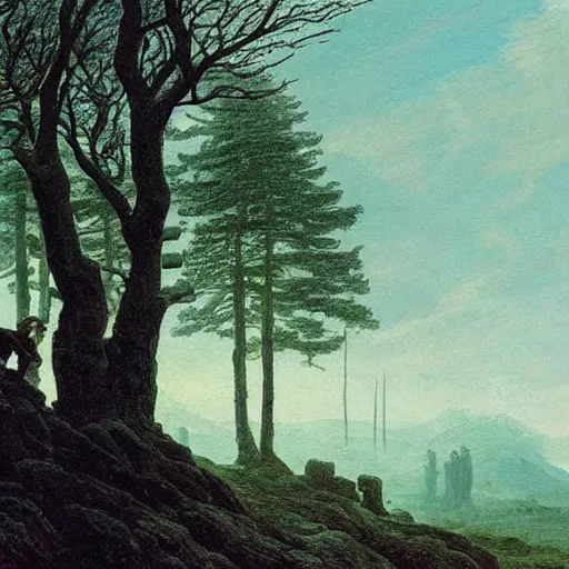 Image similar to a beautiful painting representative of the art style of caspar david friedrich