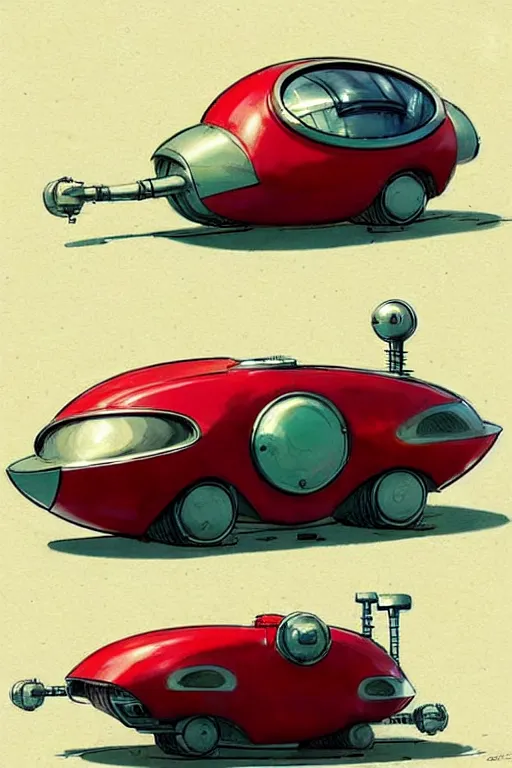 Image similar to comic layout ( ( ( ( ( 1 9 5 0 s retro future android robot fat robot mouse wagon. muted colors., ) ) ) ) ) by jean - baptiste monge,!!!!!!!!!!!!!!!!!!!!!!!!! chrome red