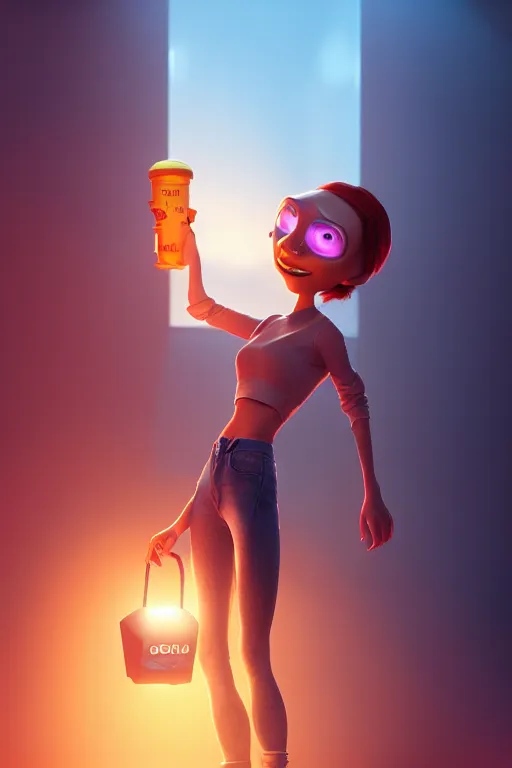 Image similar to olga buzova, ideal pixar character, volumetric lighting, epic composition, hyper detailed, ultra realistic, sharp focus, octane render, volumetric, ray tracing, artstation trending, inspired by tasteless tv shows, sense of awe, 4 k