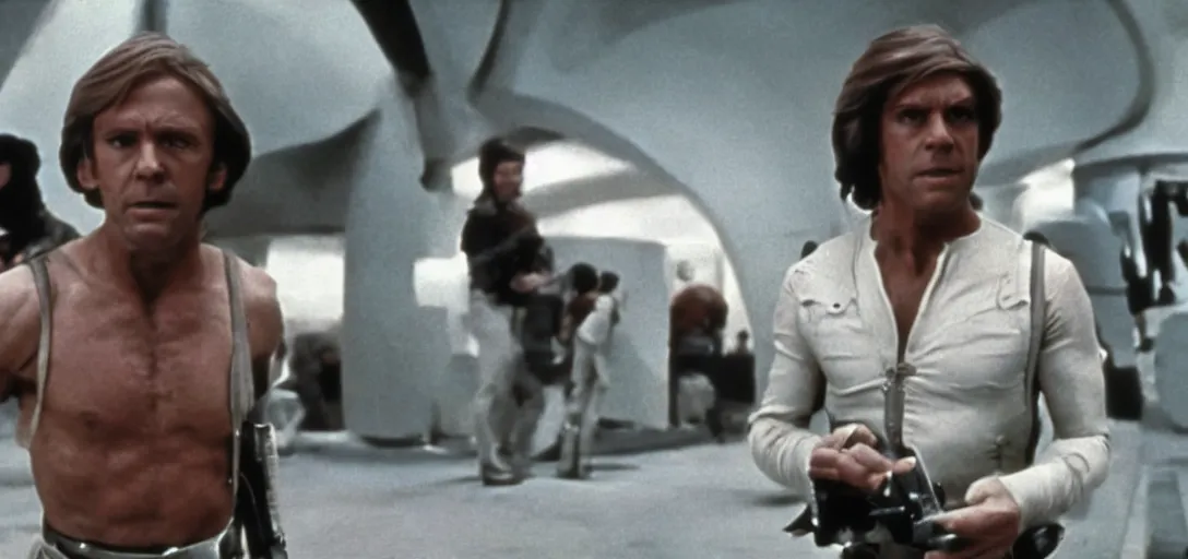 Prompt: a still of Colby Minifie in Logan's Run (1976)