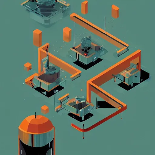 Prompt: Robotic future by Dan Matutina