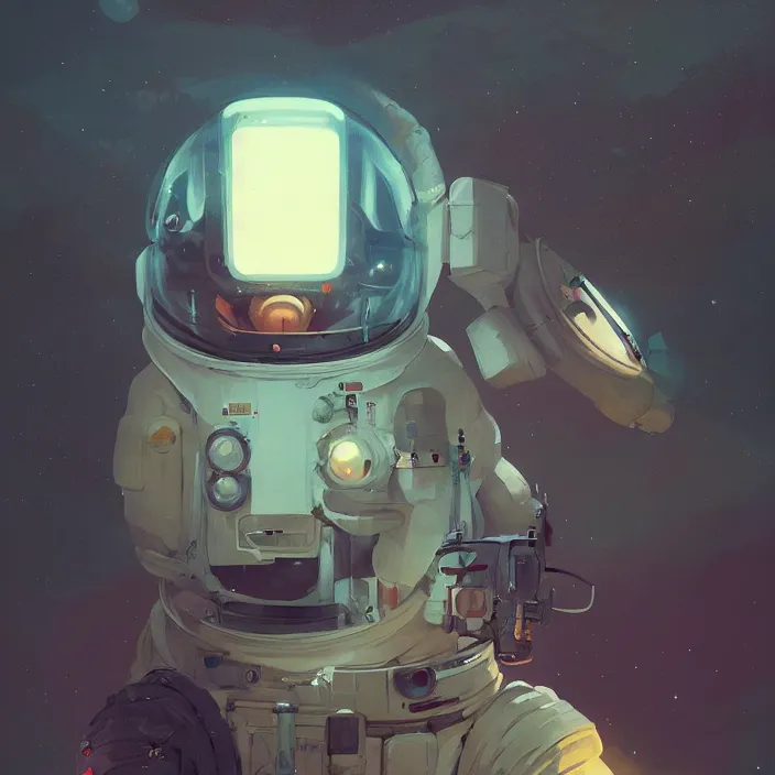 Image similar to a beautiful portrait painting of a astronaut by sergey kolesov and pascal blanche and greg rutkowski. in style of digital art. colorful comic, symmetry, hyper detailed. octane render. trending on artstation