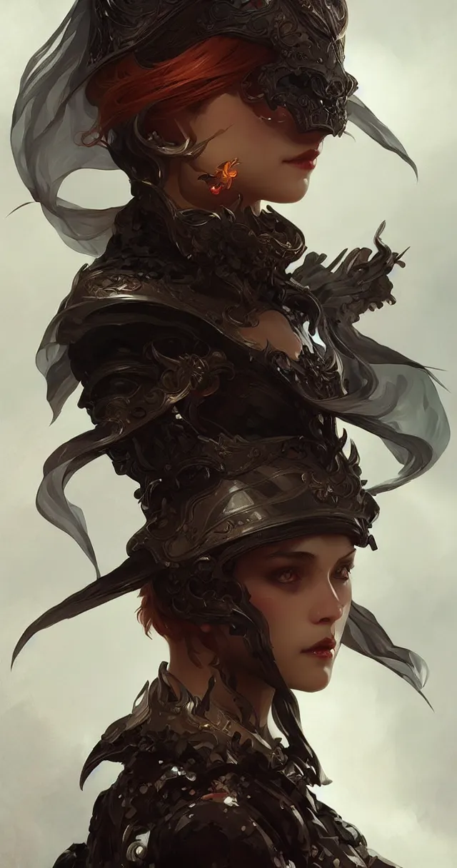 Image similar to dark fantasy knight portrait highly detailed, digital painting, artstation, concept art, smooth and sharp focus, illustration, art by tian zi and wlop and alphonse mucha