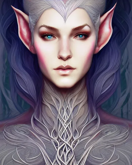 Prompt: digital art, centered elven with short haire made with intricate roots, by james jean and by artgerm, by ross tran, ultradetailed, charachter design, concept art, trending on artstation,