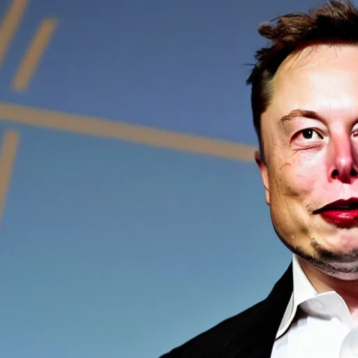 Image similar to elon musk eating crayons