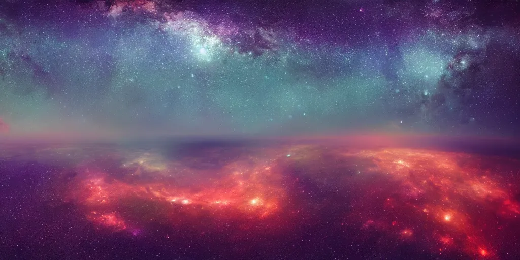 Prompt: astrological universe projected onto a cosmic radiation background, milky way galaxy in the distance, cosmic nebulous clouds, octane render, photorealistic illustration, colored pencil art, doug tenpal style, 8 k resolution,