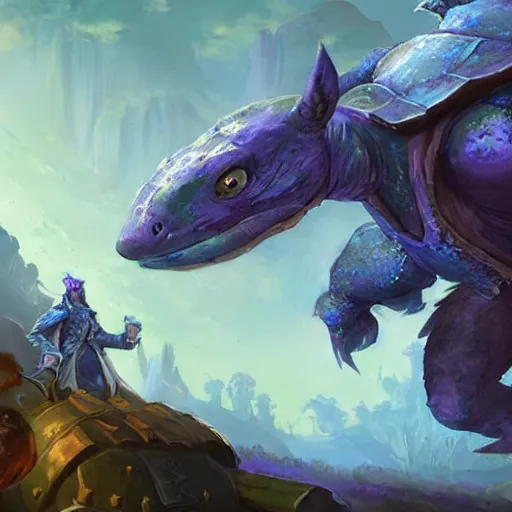 Image similar to blue turtle murlock hybrid, hearthstone art style, epic fantasy style art by Craig Mullins, fantasy epic digital art, epic fantasy card game art by Greg Rutkowski