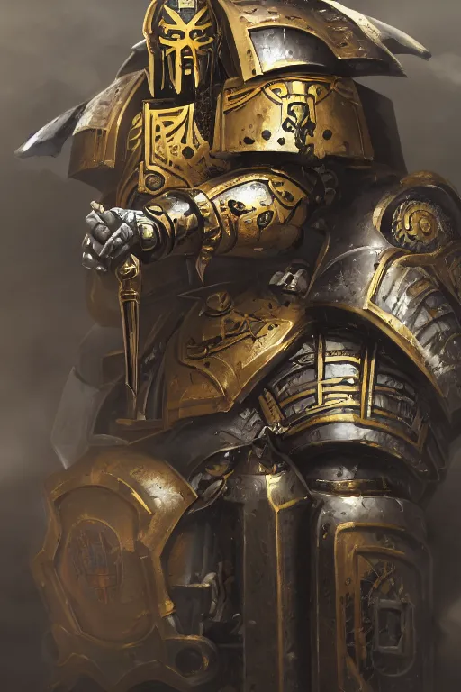 Image similar to armor portrait heros warhammer 4 0 k horus heresy fanart - the primarchs emperor by johannes helgeson animated with vfx concept artist & illustrator global illumination ray tracing hdr fanart arstation zbrush central hardmesh 8 k octane renderer comics stylized