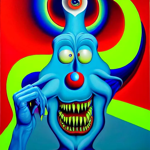 Image similar to ethos of ego, mythos of id, monster of madness. by theodor seuss geisel, hyperrealistic photorealism acrylic on canvas, resembling a high - resolution photograph