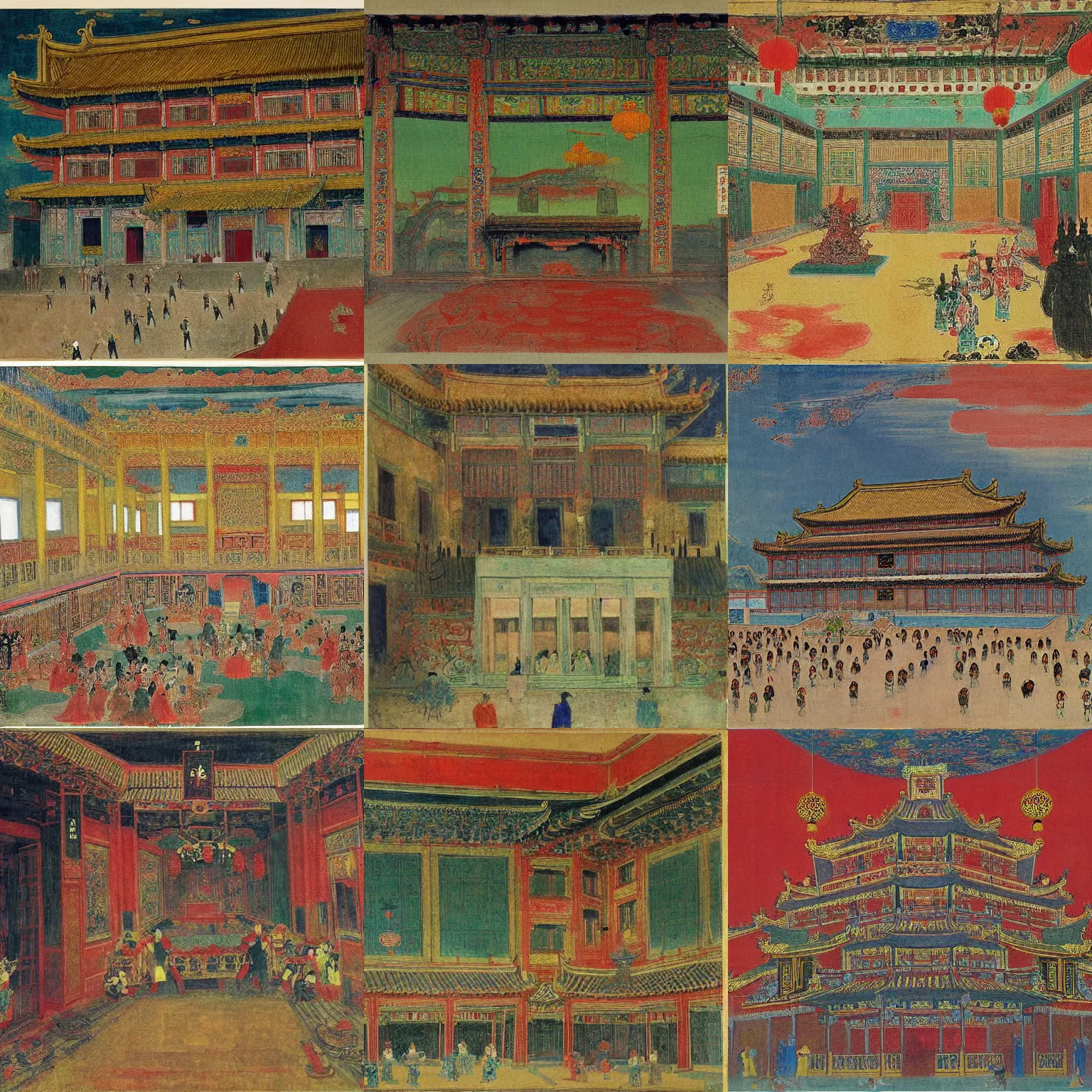 Prompt: tong yu palace this palace is for control the tramp souls, artwork by james ensor