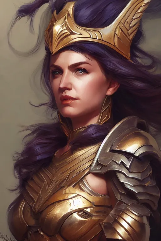 Image similar to amazon valkyrie athena, d & d, fantasy, portrait, highly detailed, headshot, digital painting, trending on artstation, concept art, sharp focus, illustration, art by artgerm and greg rutkowski and magali villeneuve