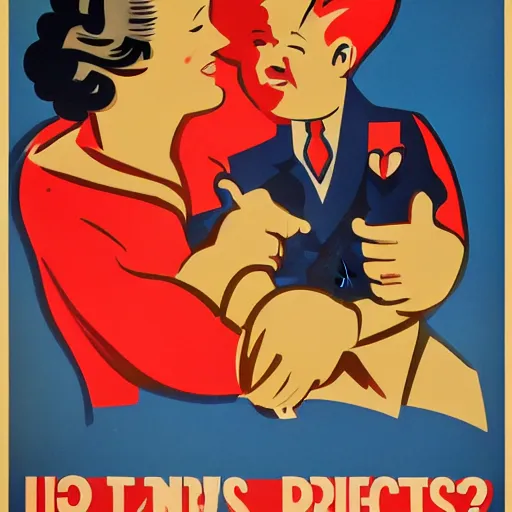 Prompt: 1 9 4 0 s us propaganda poster. no text.