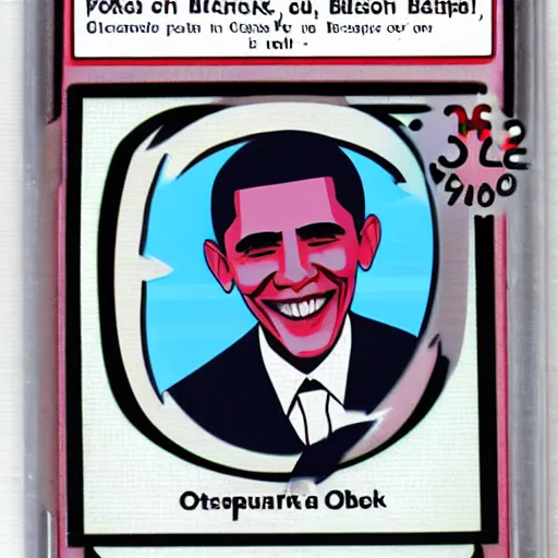 Image similar to A Pokémon card of Barack Obama,