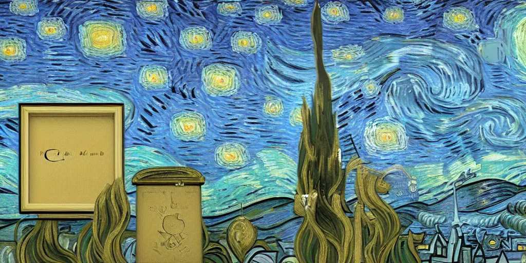 Image similar to the macbook, by vincent van gogh