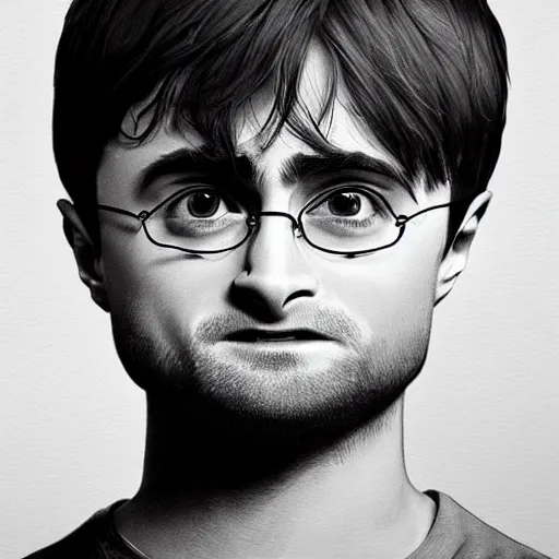 Prompt: daniel radcliffe potato head hybrid trending on artstation