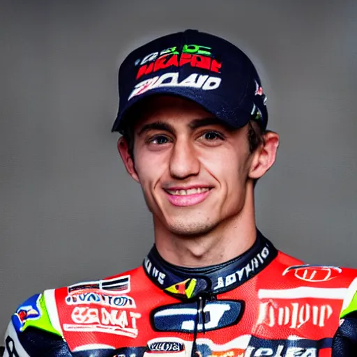 Prompt: portrait of motogp rider