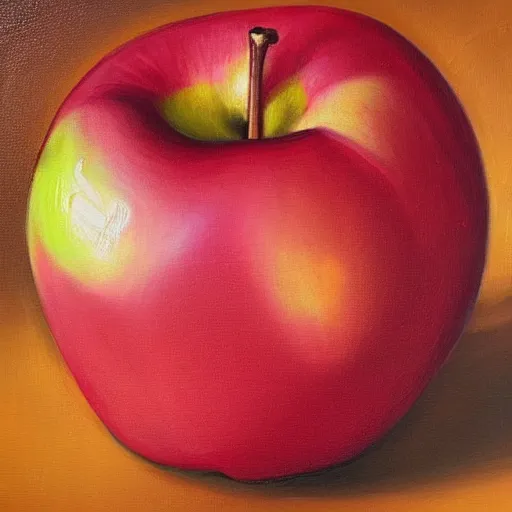 Image similar to an award - winning painting of an apple, highly - detailed, atphosmeric, very beautiful